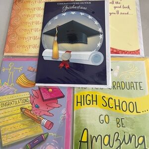 5 congratulations cards new with envelopes
